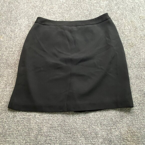 Apostrophe Essentials Skirt‎ Womens 16 Black Lined Slit Business Office Wear - Picture 1 of 10